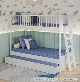 Beliche Slim Com Cama Turca Solteiro - Branco