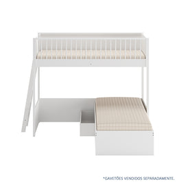 Beliche Slim Com Cama Turca Solteiro - Branco