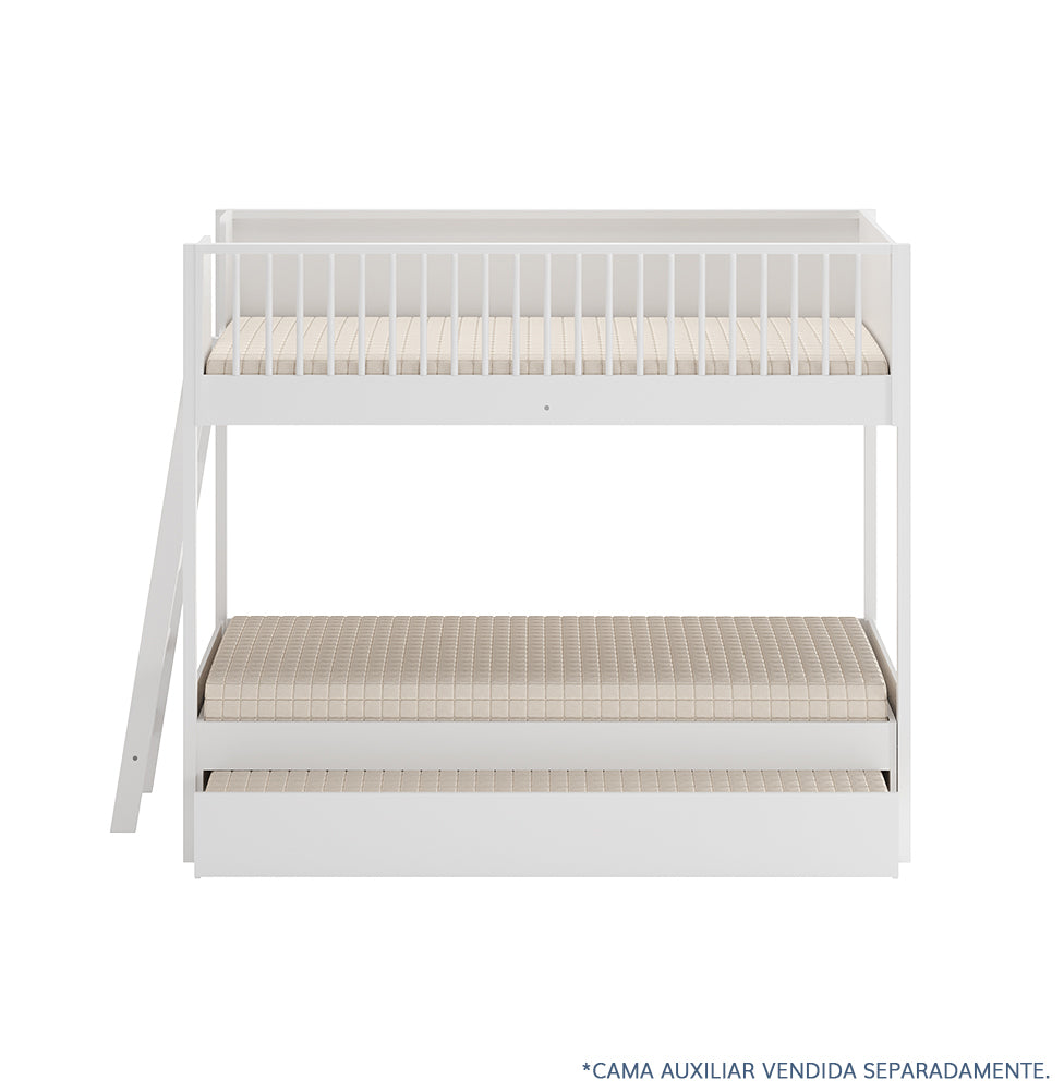 Beliche Slim Com Cama Turca Solteiro - Branco