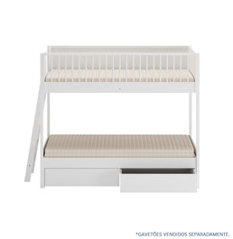 Beliche Slim Com Cama Turca Solteiro - Branco