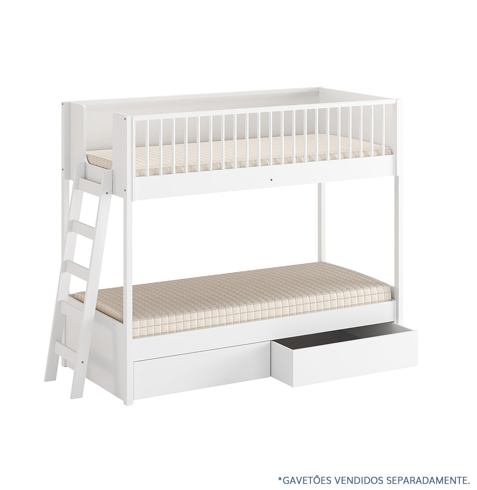 Beliche Slim Com Cama Turca Solteiro - Branco