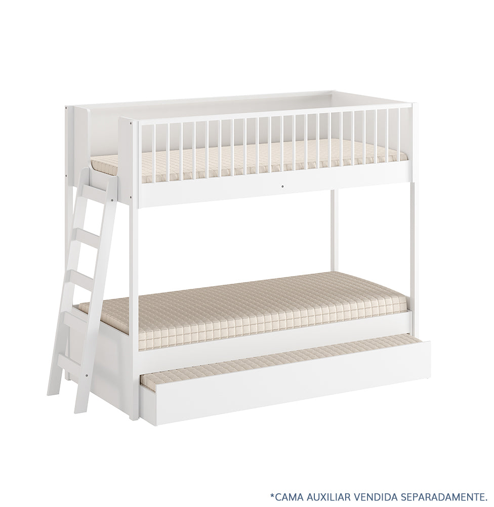 Beliche Slim Com Cama Turca Solteiro - Branco