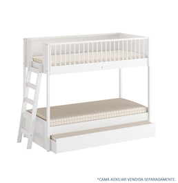 Beliche Slim Com Cama Turca Solteiro - Branco