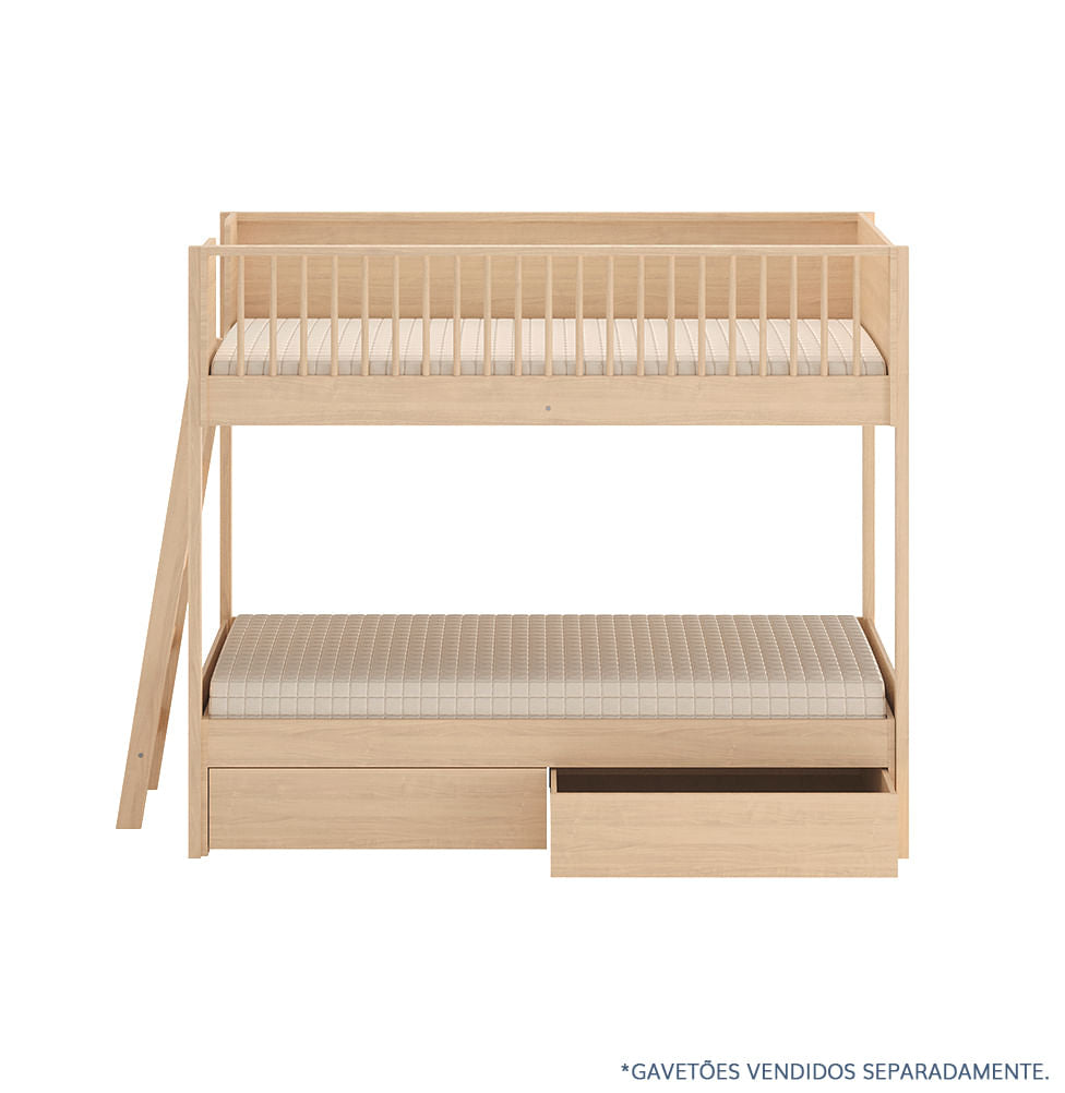 Beliche Slim Com Cama Turca Solteiro - Carvalho