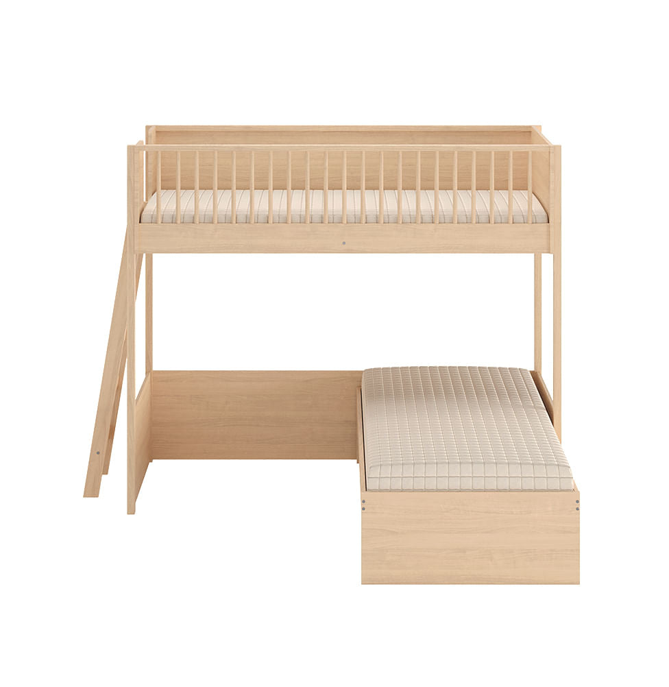 Beliche Slim Com Cama Turca Solteiro - Carvalho