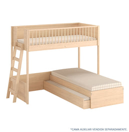 Beliche Slim Com Cama Turca Solteiro - Carvalho