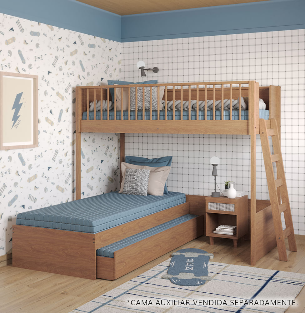 Beliche Slim Com Cama Turca Solteiro - Freijó