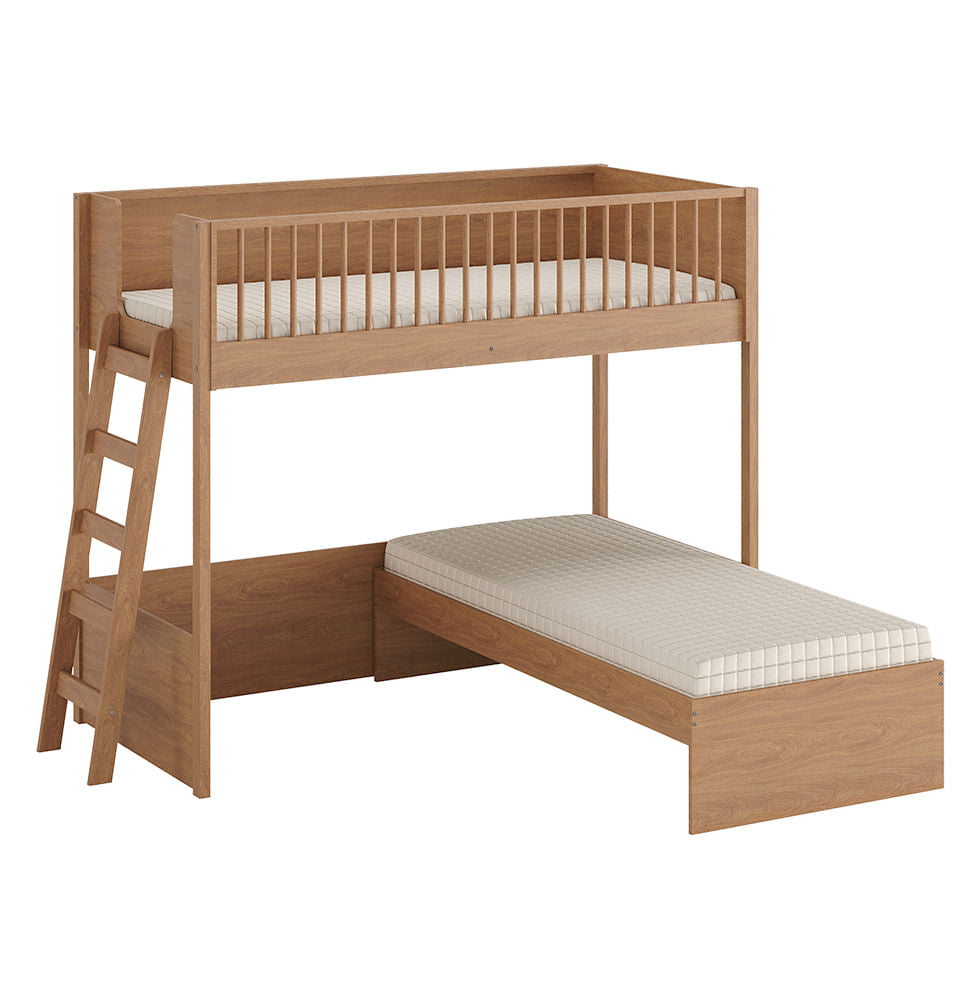 Beliche Slim Com Cama Turca Solteiro - Freijó