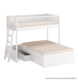 Beliche Slim Com Cama Turca Casal - Branco