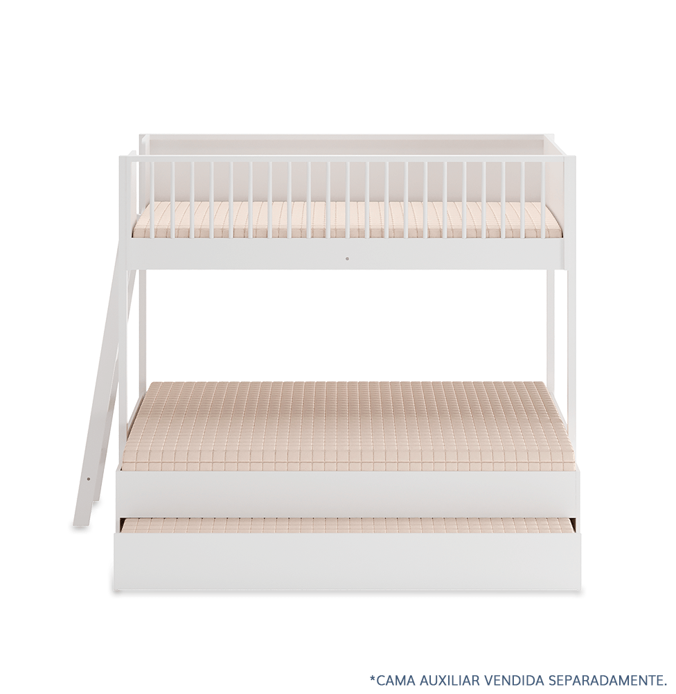 Beliche Slim Com Cama Turca Casal - Branco