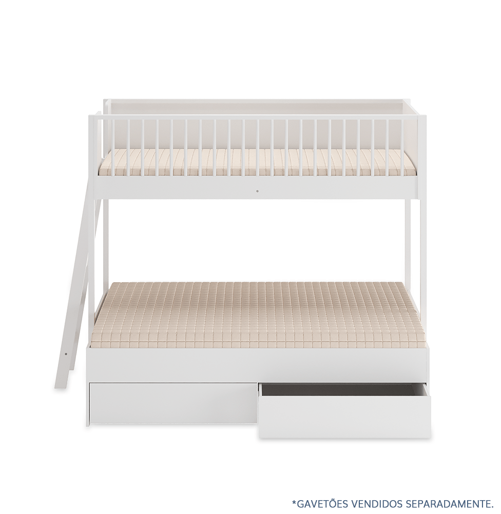 Beliche Slim Com Cama Turca Casal - Branco