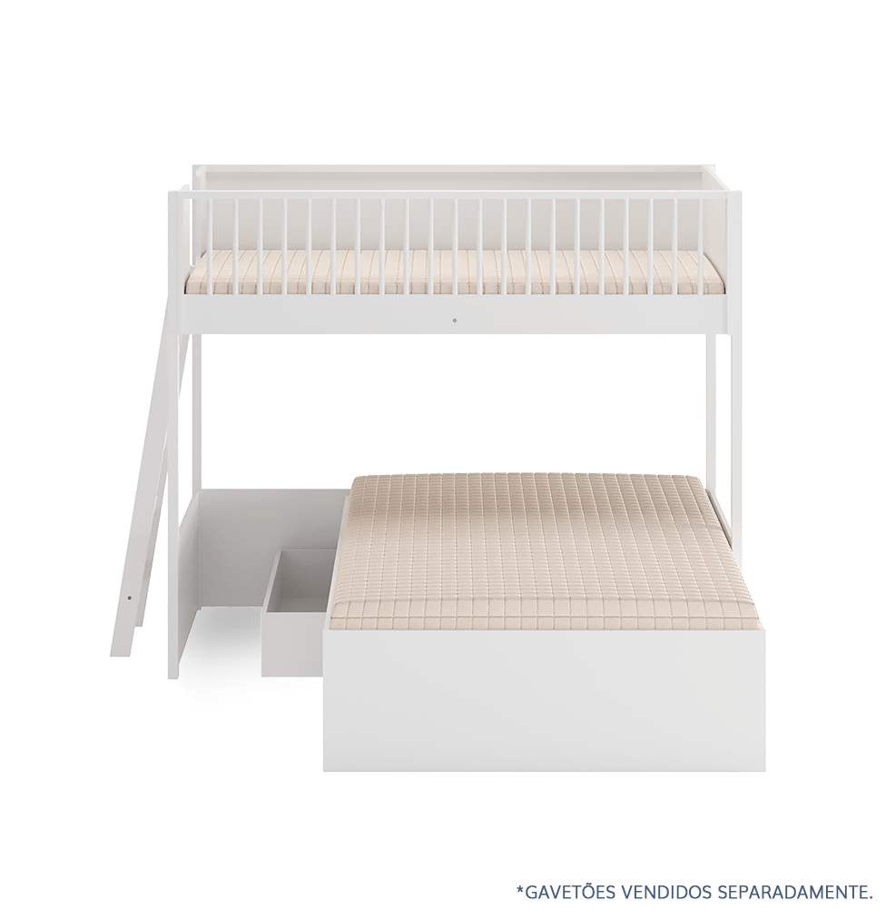 Beliche Slim Com Cama Turca Casal - Branco
