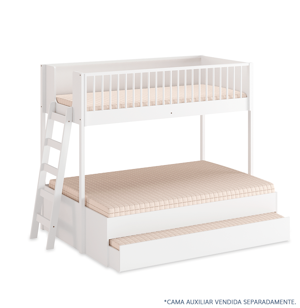 Beliche Slim Com Cama Turca Casal - Branco