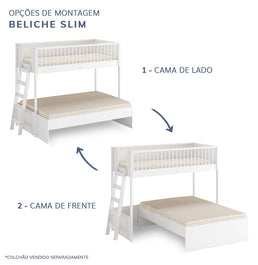 Beliche Slim Com Cama Turca Casal - Branco