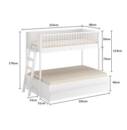 Beliche Slim Com Cama Turca Casal - Branco