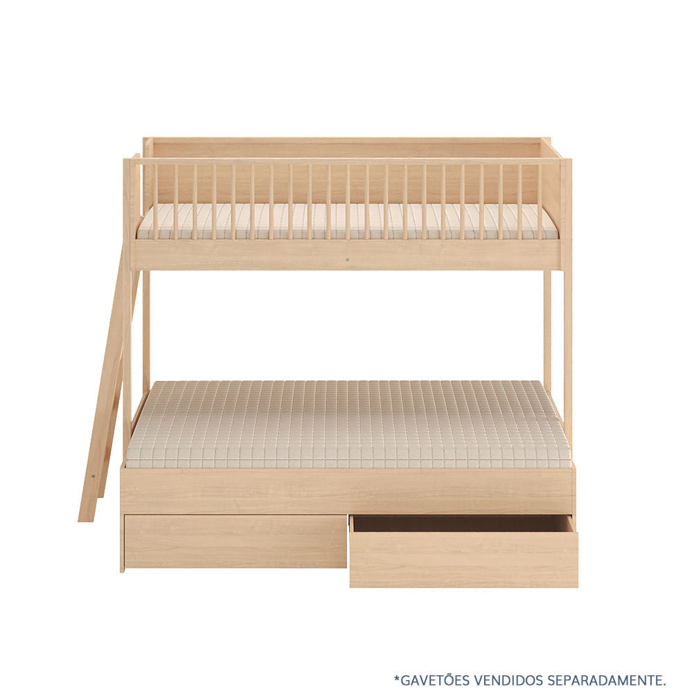 Beliche Slim Com Cama Turca Casal - Carvalho