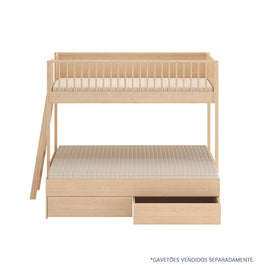 Beliche Slim Com Cama Turca Casal - Carvalho