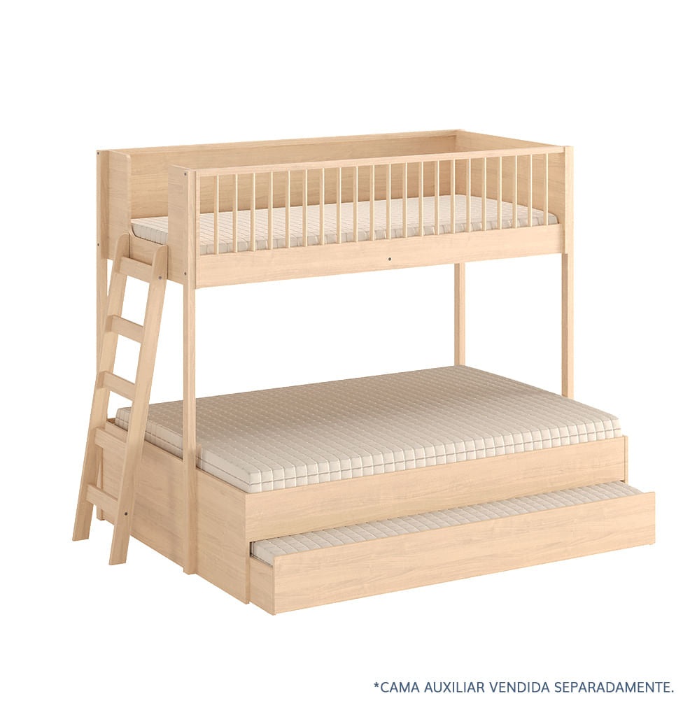 Beliche Slim Com Cama Turca Casal - Carvalho