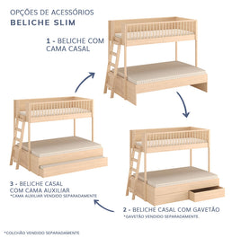 Beliche Slim Com Cama Turca Casal - Carvalho