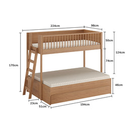 Beliche Slim Com Cama Turca Casal - Freijó