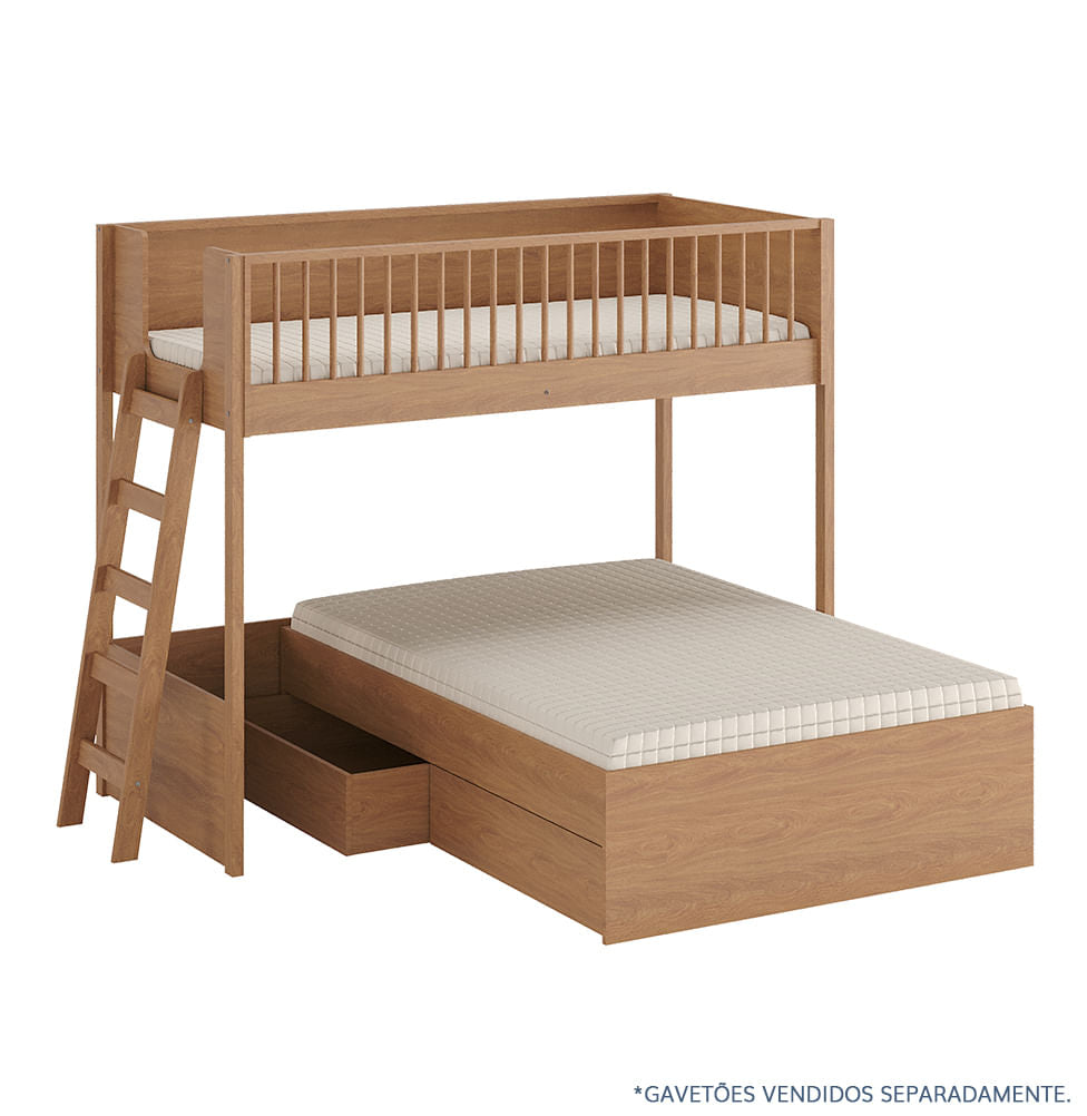 Beliche Slim Com Cama Turca Casal - Freijó