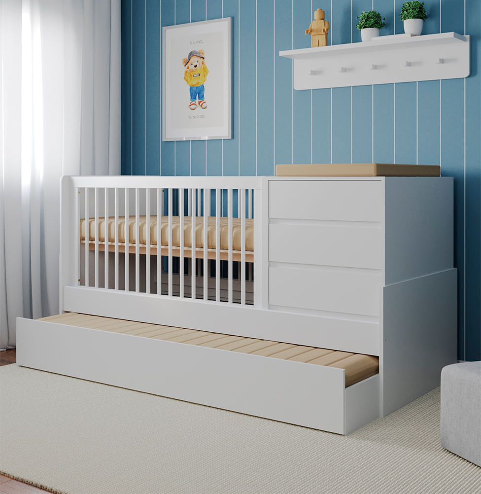 Berço Go Multifuncional 6 em 1 - Branco