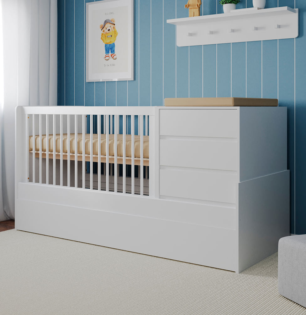 Berço Go Multifuncional 6 em 1 - Branco