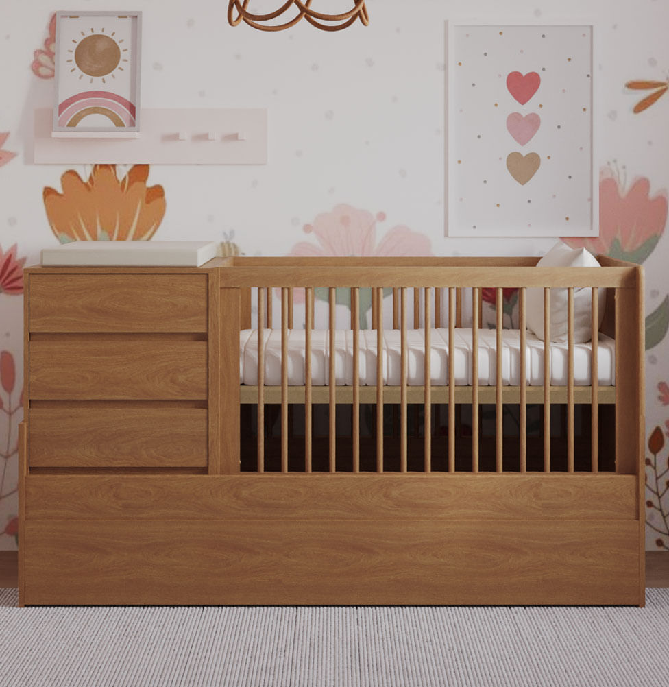 Berço Go Multifuncional 6 em 1 - Freijó