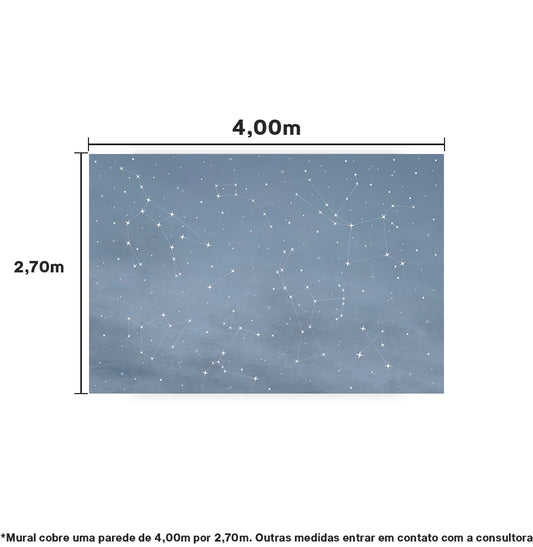 Papel de Parede Constelações - Mural 4m x 2,70m - Bota Fora 