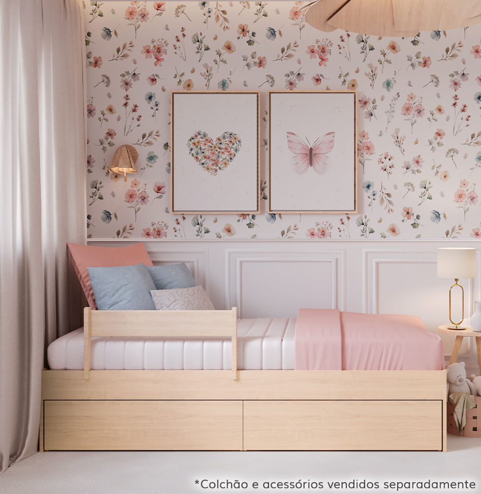 Cama Solteiro Turca Slim Com 2 Gavetas - Carvalho