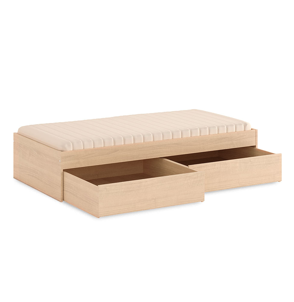 Cama Solteiro Turca Slim Com 2 Gavetas - Carvalho