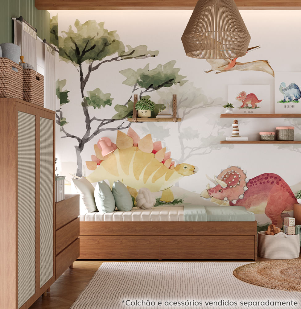 Cama Solteiro Turca Slim Com 2 Gavetas - Freijó