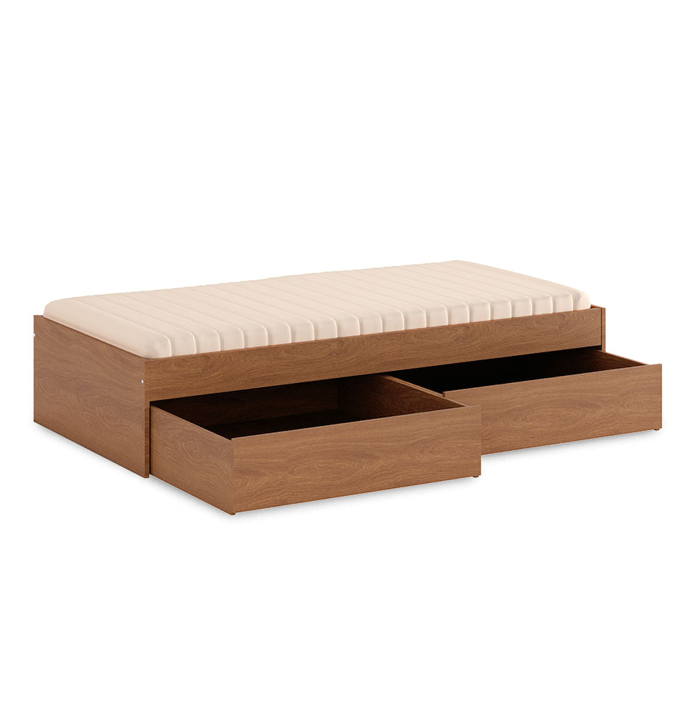 Cama Solteiro Turca Slim Com 2 Gavetas - Freijó