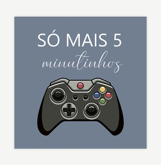 Quadro Infantil Controle Video Game Azul - Quadrado