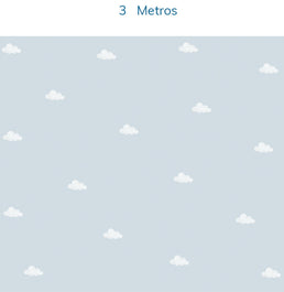 Papel de Parede Infantil Nuvens Toy Azul - Mural