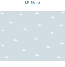 Papel de Parede Infantil Nuvens Toy Azul - Mural