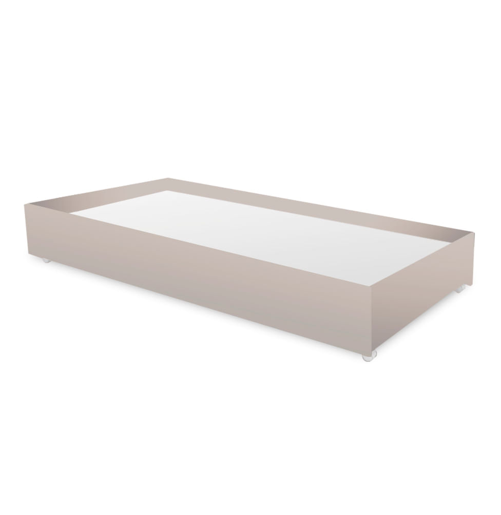 Cama auxiliar solteiro greige