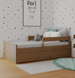 Cama Up 2 em 1 Com Cama Auxiliar - Freijó