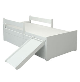 Cama Up 2 em 1 com Cama Auxiliar e Escorregador - Branco