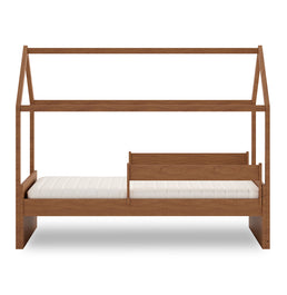 Cama Com Casinha Up 2 em 1 Com Cama Auxiliar - Freijó