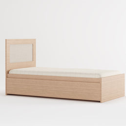 Cama Solteiro Haus Nature com Cama Auxiliar - Carvalho