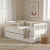 Combo Cama Sofá Haus Nature Com Palha 2 em 1 Com Cama Auxiliar - Branco