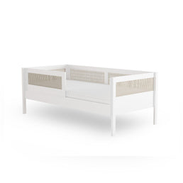 Combo Cama Sofá Haus Nature Com Palha 2 em 1 Com Cama Auxiliar - Branco