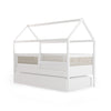Combo Cama Sofá Haus Nature Casinha Com Palha 2 em 1 Com Cama Auxiliar - Branco