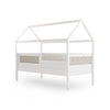 Combo Cama Sofá Haus Nature Casinha Com Palha 2 em 1 Com Cama Auxiliar e Escorregador - Branco
