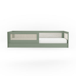 Combo Cama Sofá Haus Nature Com Palha 2 em 1 Com Auxiliar - Verde Jardim