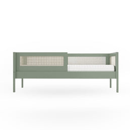Combo Cama Sofá Haus Nature Com Palha 2 em 1 Com Cama Auxiliar e Escorregador - Verde Jardim
