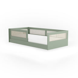Combo Cama Sofá Haus Nature Com Palha 2 em 1 Com Cama Auxiliar e Escorregador - Verde Jardim