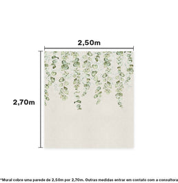 Papel de Parede Adesivo Infantil Jardim Suspenso Tropical - Mural 2,50m x 2,70m - Bota Fora