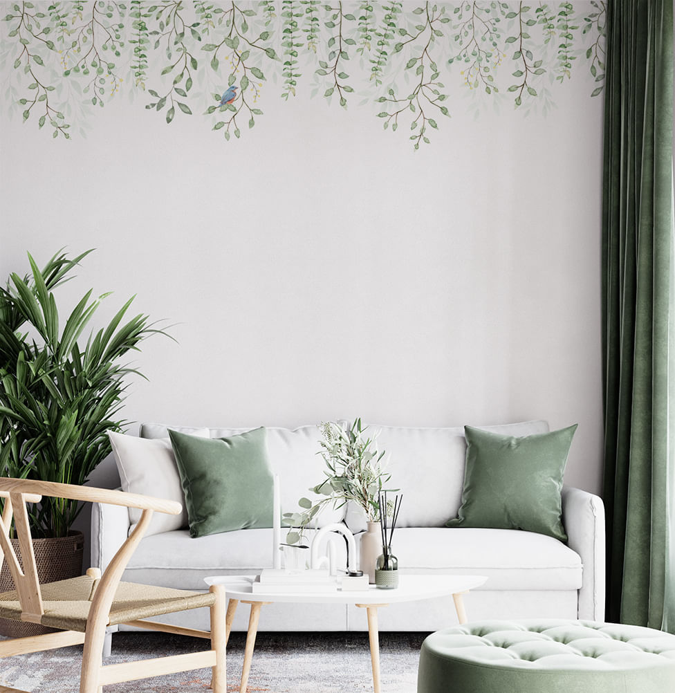 Papel de Parede Adesivo Infantil Jardim Suspenso - Mural 3,50m x 2,70m - Bota Fora